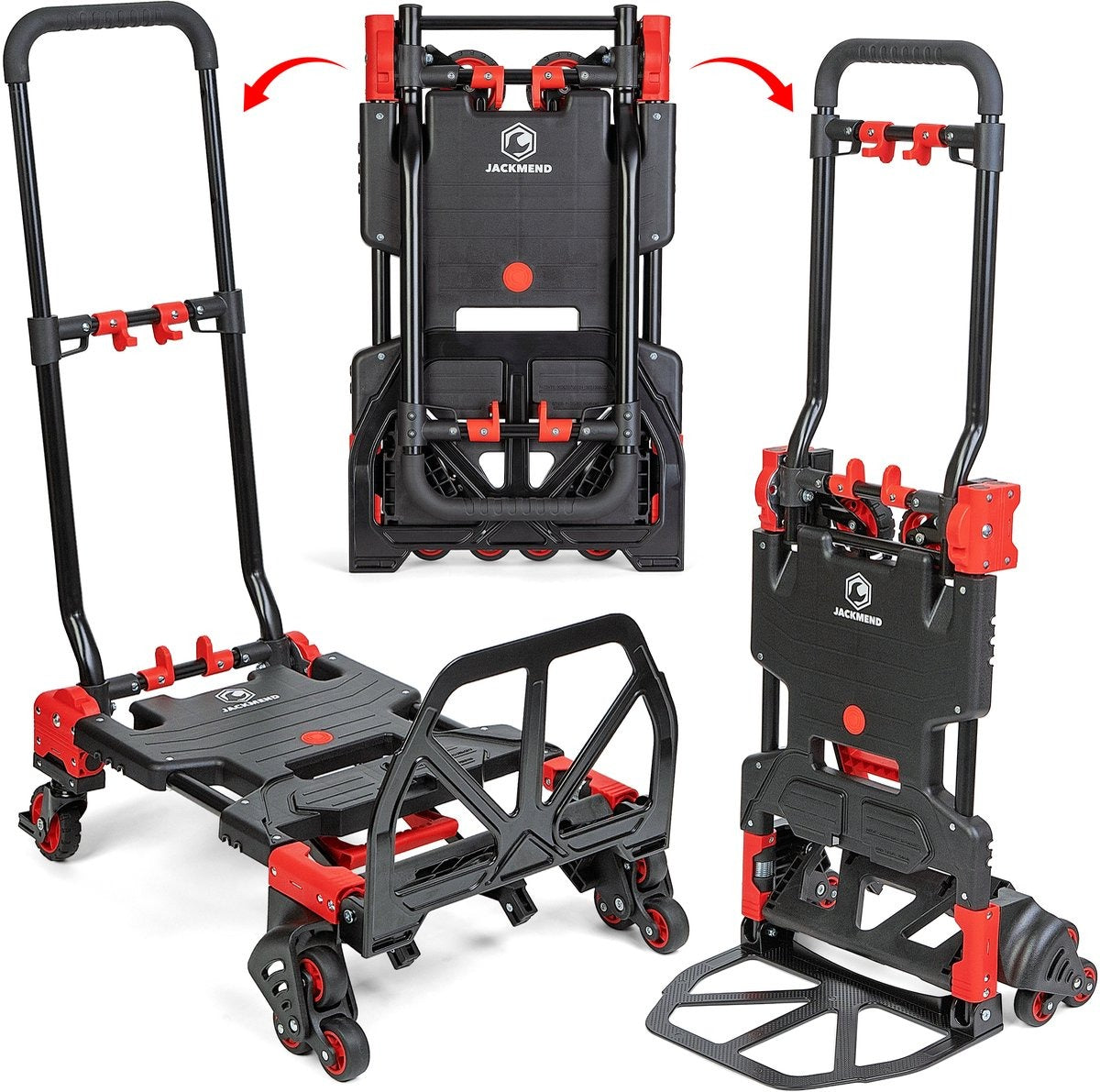 Jackmend 2-in-1 Opvouwbare Steekwagen en Transportkar