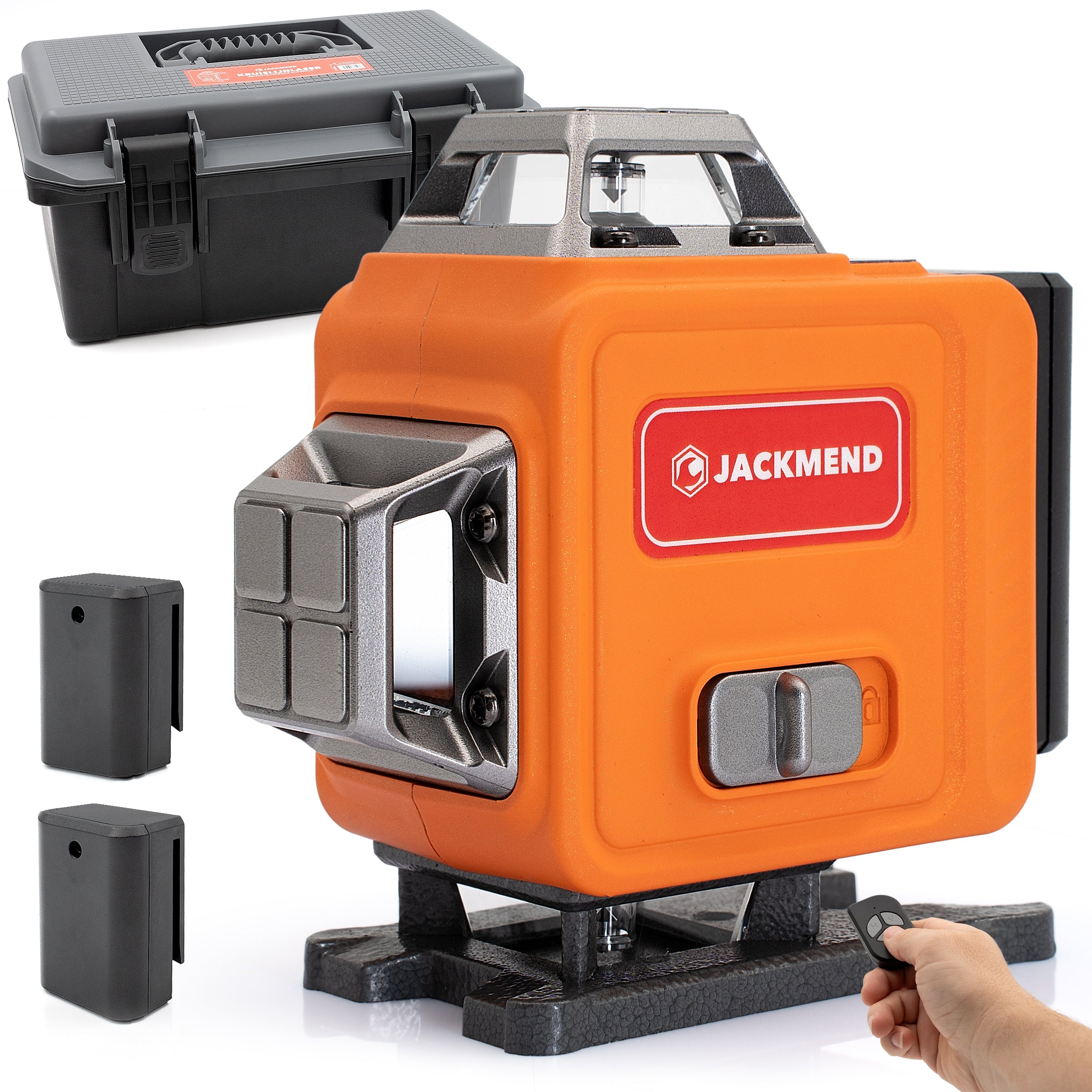 JACKMEND 4D Kruislijnlaser 4 tot 16 Lijnen - 50 Meter Meetbereik - 360 Graden