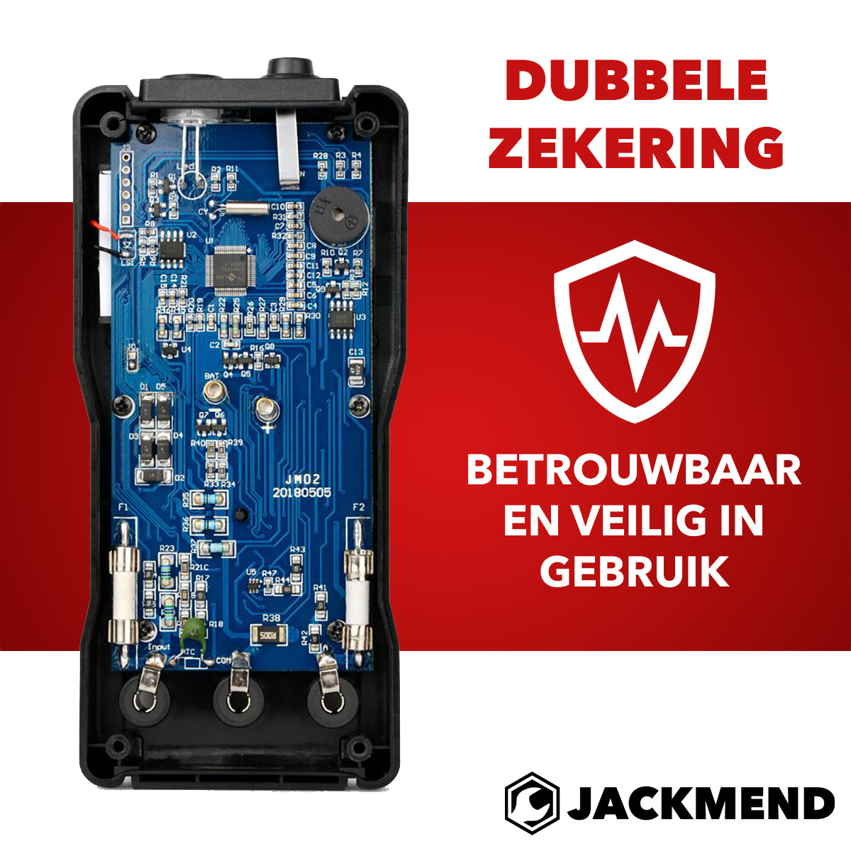 JACKMEND Digitale Multimeter - Slimme Spanningsmeter met LED zaklamp - AC / DC Voltage Meter - Voltmeter - Multi Volt Meter