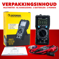 Thumbnail for JACKMEND Digitale Multimeter - Slimme Spanningsmeter met LED zaklamp - AC / DC Voltage Meter - Voltmeter - Multi Volt Meter