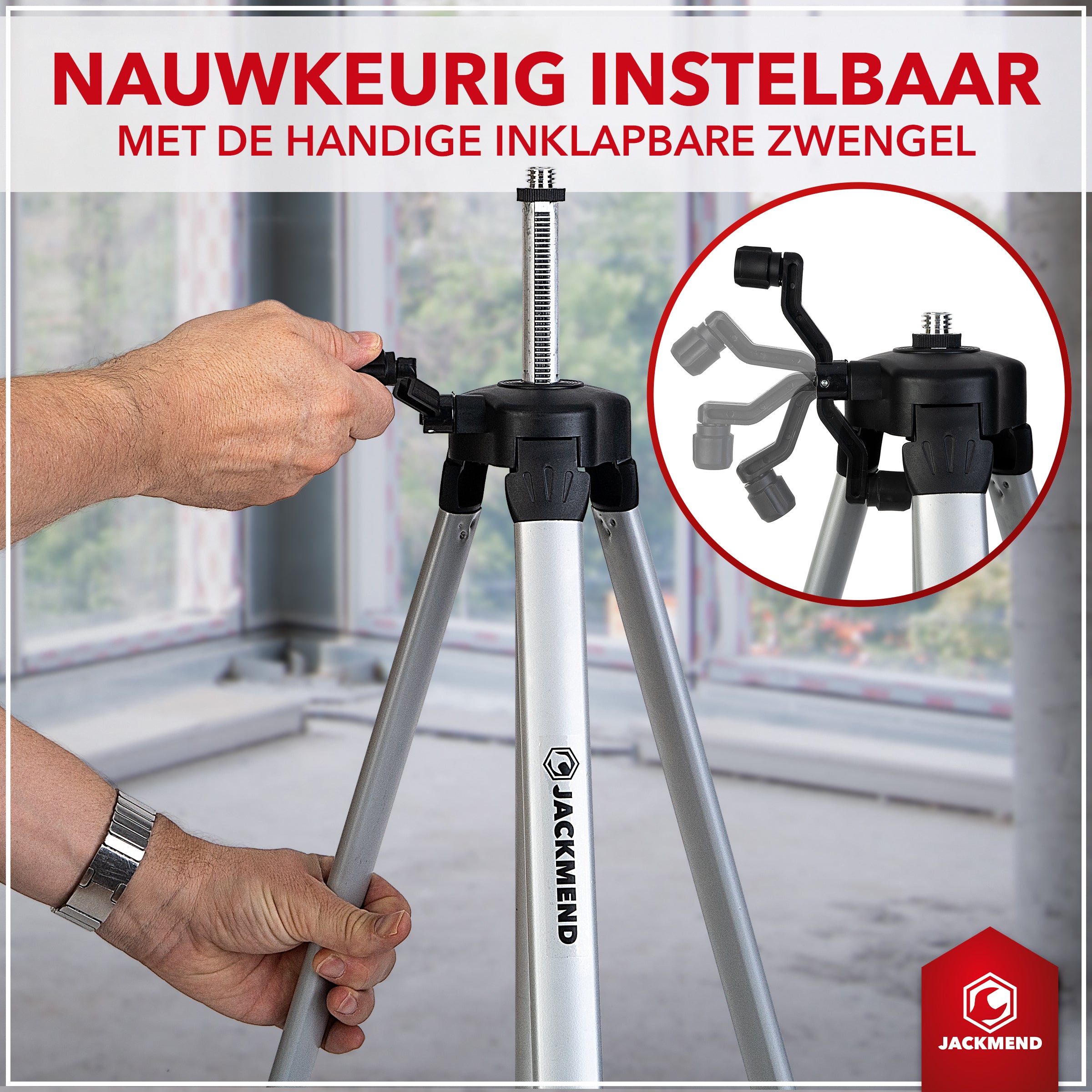 JACKMEND 4D Kruislijnlaser 4 tot 16 Lijnen - 50 Meter Meetbereik