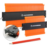 JACKMEND 2 in 1 Aftekenhulp Set Inclusief Slot 12 & 25 CM Contourmallen
