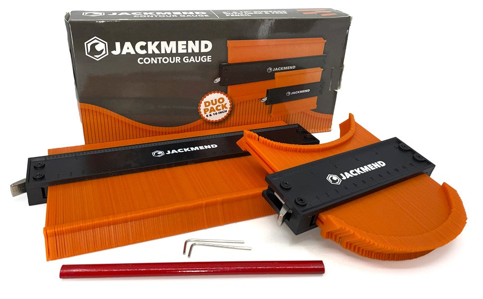 JACKMEND 2 in 1 Aftekenhulp Set Inclusief Slot 12 & 25 CM Contourmallen